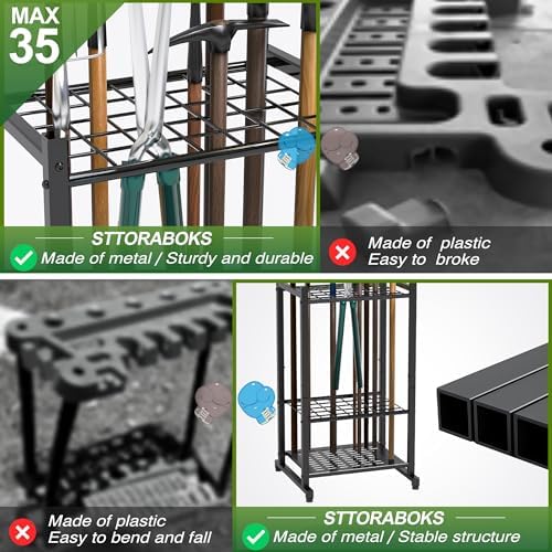 Garden Tool Organizer, Garage Tool Organizer & Garage Organization, Heavy Duty - Image 4