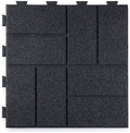 Playsafer Brick Rubber Interlocking Tiles | 16 X 16 | Easy Install by Playsafer