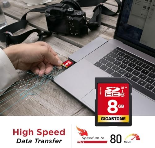 GIGASTONE 8GB SD Card 100-Pack UHS-I U1 Class 10 SDHC Memory Card Full HD Video - Image 3