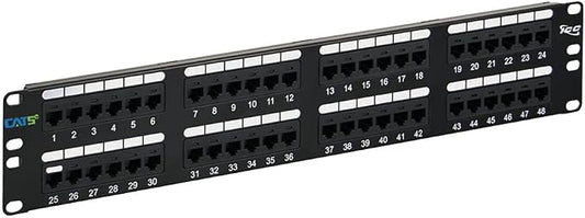 ICC CAT5e Patch Panel, UL Listed & PoE++ Rated Gigabit Applications, Rackmount by ICC