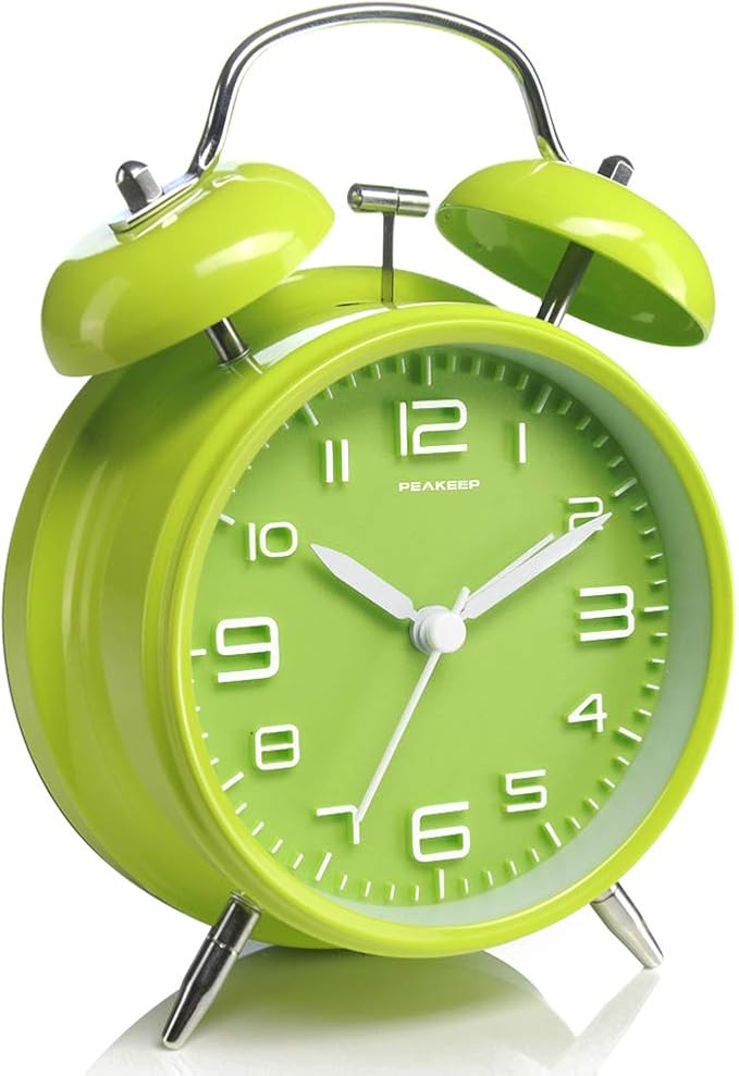Peakeep 4 Inches Twin Bell Loud Alarm Clock by PEAKEEP