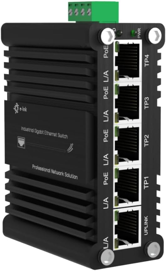 Mini Industrial 4-Port 10/100/1000BASE-T 802.3at PoE + 1-Port 10/100/1000T by WelcometotheThroncom