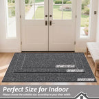BEQHAUSE Dirt Trapper Door Mat 20"x48", Non-Slip Washable Doormat - Image 2