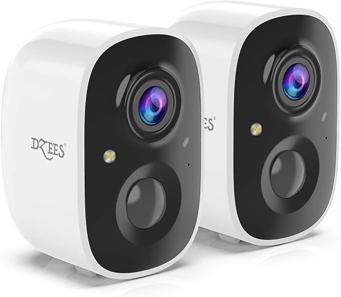 Dzees Outdoor Camera Wireless, 2K Battery Powered WiFi Surveillance Camera by Dzees