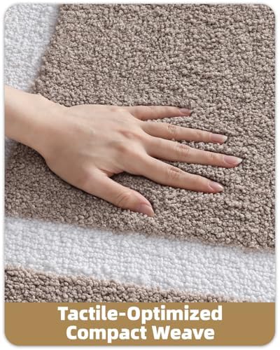 Color&Geometry Mini Bathroom Rugs 16x24, Extra Soft Absorbent Microfiber Bath - Image 5
