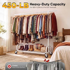 HOKEEPER Clothes Rack Load 450LB Clothing Rack Height Adjustable White - Image 4
