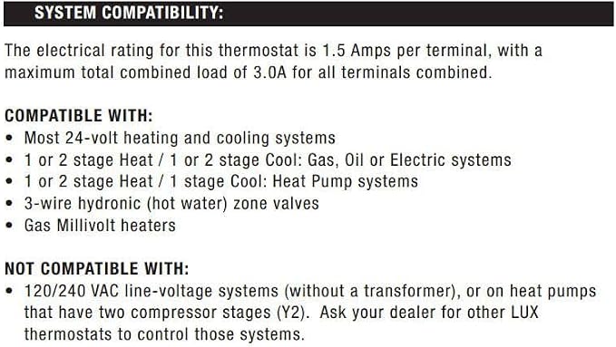LTX9100U Programmable 7 Day Thermostat; 2 Heat, 2 Cool - Image 7