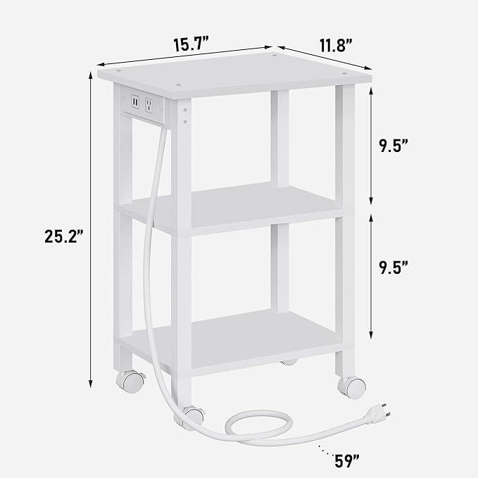 TUTOTAK 3 Tier Printer Stand, Rolling Printer Cart - Image 7