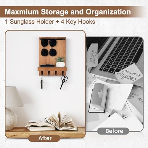 Key Holder Wall Mount, Key and Sunglasses Holder - Image 6