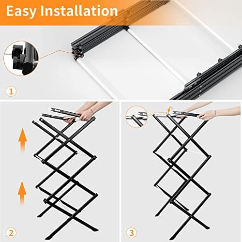 Foldable Drying Rack Clothing Clothes Drying Rack White-1pack - Image 3