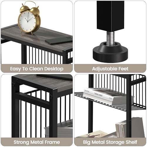 End Table for Small Space, 3-Tier Narrow Side Table - Image 5