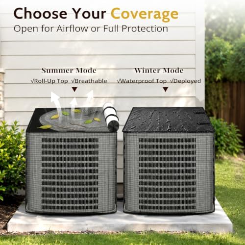 COSFLY 2 in 1 AC Covers for Outside Units, Full Mesh 32”W x 32”D x 36”H - Image 3