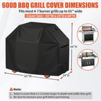 iCOVER Grill Cover 65 inch, BBQ Grill Cover - Image 2