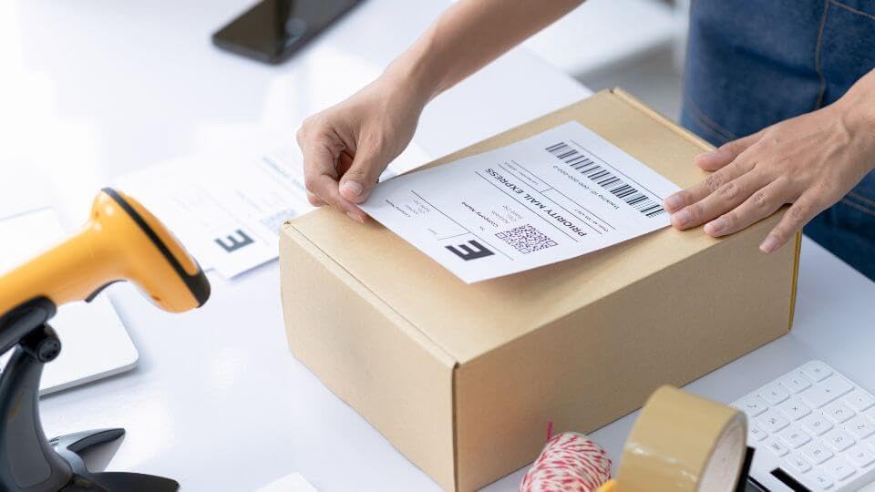 Replacement for DYMO 30323 (2-1/8" x 4") Shipping/Name Badge Labels, Compatible with DYMO Labelwriter 450, 4XL, Rollo & Zebra Desktop Printers [10 Rolls/2200 Labels]