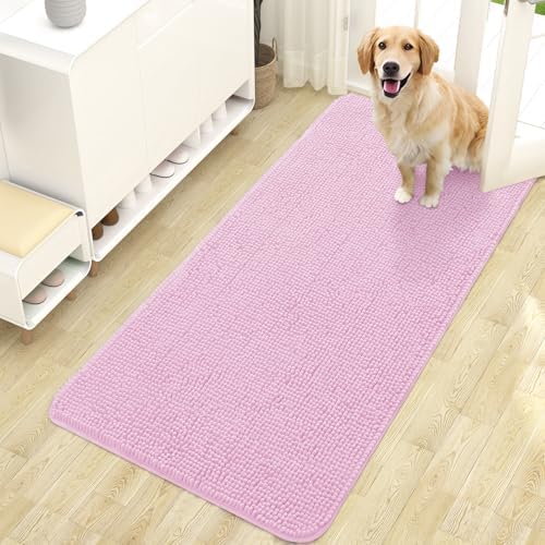 OLANLY Dog Door Mat for Muddy Paws 47x24, Super Absorbent Chenille Mud Mat by OLANLY