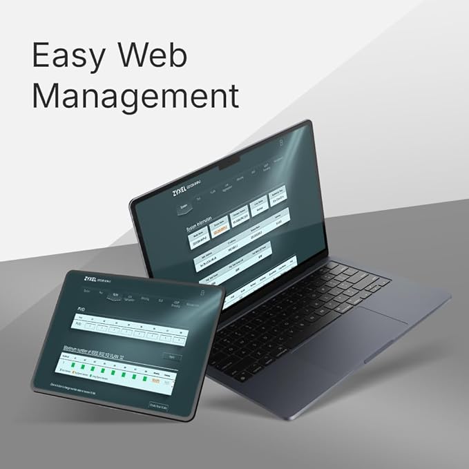 Zyxel 8-Port Network Switch | Web Managed Gigabit Ethernet Splitter | 8X GbE + - Image 3