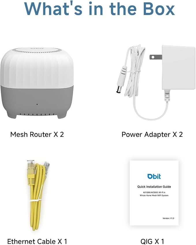 DBIT AC1200 Whole Home Mesh WiFi System, Covers up to 4, 000 Sq Ft, Dual-Band - Image 9