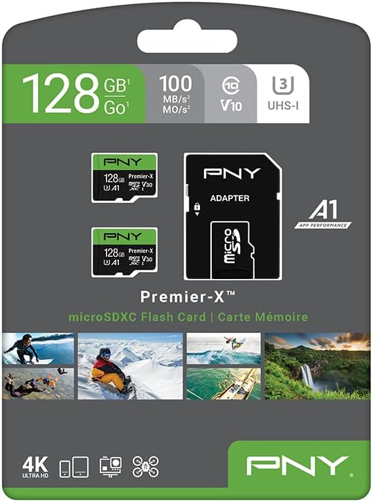 PNY P-SDU128X2V31100PX-GE 128GB Premier-X Class 10 U3 V30 microSDXC Flash - Image 7