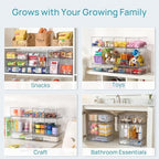 Vtopmart Clear Stackable Storage Drawers Set of 10, Baby Bottle Organizer - Image 6