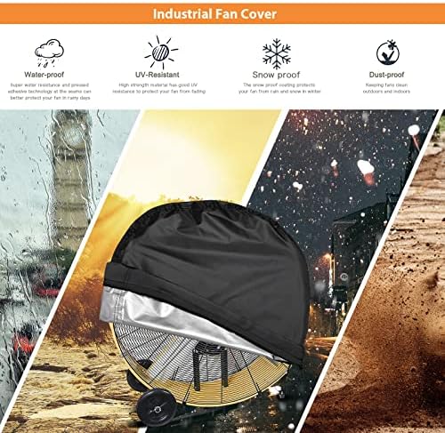 Industrial 42" Direct-Drive Drum Fan Cover, Outdoor Fan, Waterproof&Dustproof - Image 5