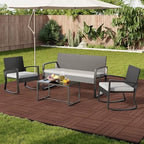 Composite Interlocking Deck Tiles Outdoor, Wood Grain Outdoor Deck Tiles - Image 7