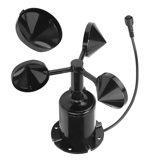 Dioche 3 Cup Anemometer 0-70ms Pulse Output Wind Speed Sensor Anemometer – High - Image 4