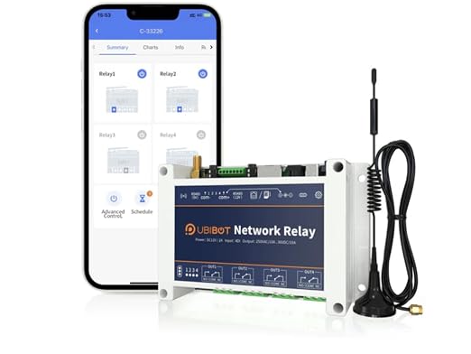 Smart Relay for Home Automation and Control, WiFi Connectivity, StartNetwork by UbiBot