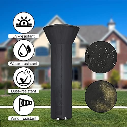 Patio Heater Covers with Zipper and Storage Bag, Waterproof, Wind-Resistant - Image 4