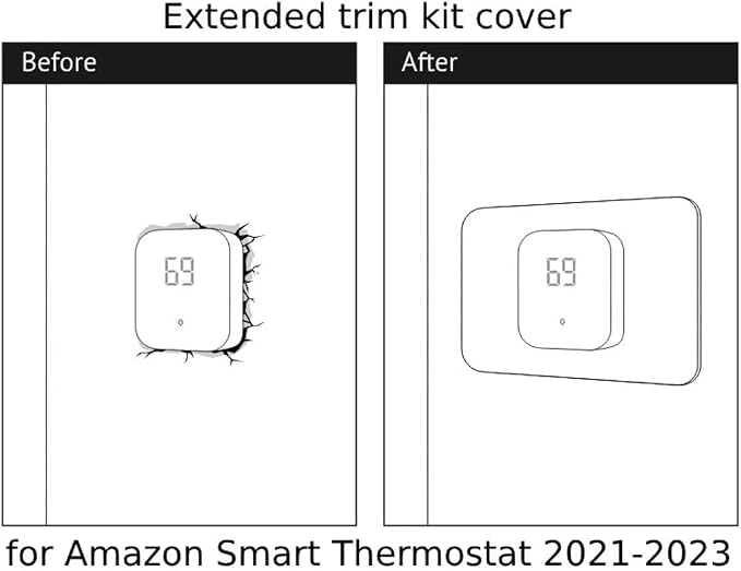 Amazon Smart Thermostat Extended Wall Plate Trim Cover, Paint and Damage Cover - Image 2