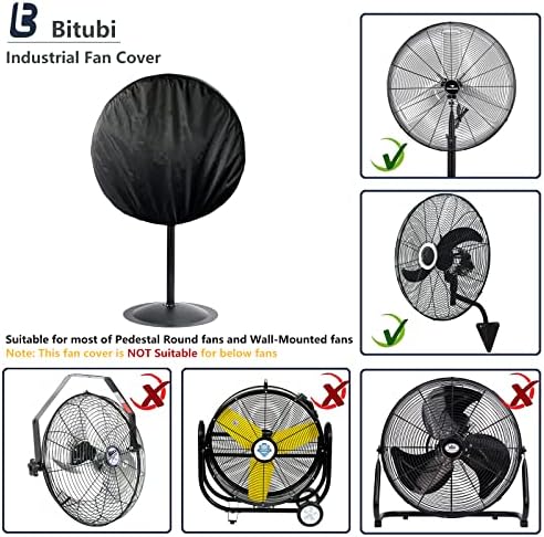 Bitubi Industrial Fan Cover, Waterproof Outdoor Fan Covers, Compatible - Image 5