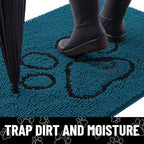 Smiry Dog Door Mat for Muddy Paws, Absorbent Non Slip Dirt Trapper - Image 2