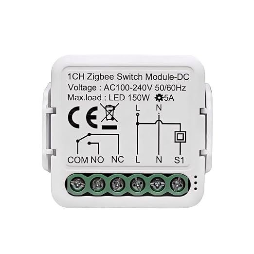 1 Channel DC 12V 24V AC 100/240V Tuya Smart Life App Dry Contact Zigbee Smart by Ururtm
