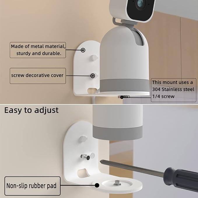 Zwolf Metal Wall Mount for Blink Mini Pan Tilt Camera, Provide Better Viewing - Image 6