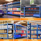 71.3” Wide Heavy Duty Metal Garage Shelving, Adjustable Storage Shelf - Image 5