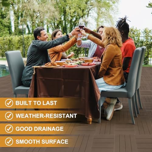 VINGLI Interlocking Deck Tiles, Anti-Slip Plastic Tiles - Image 2