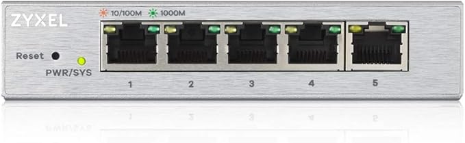 Zyxel 5-Port Network Switch | Web Managed Gigabit Ethernet Splitter| 5X GbE by ZYXELNETWORKS