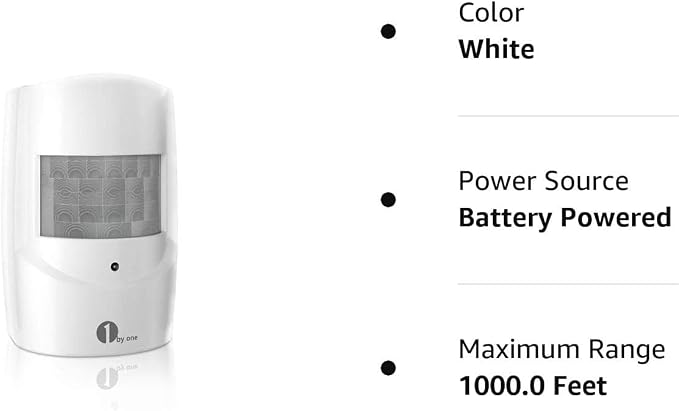 1byone Driveway Alarm Wireless Outside, Motion Sensor Alarm 1000 FT Range Extra - Image 4