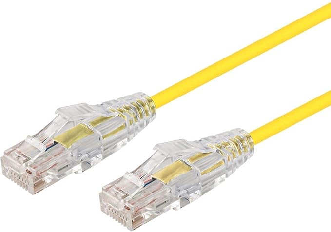Monoprice Cat6 2ft Yellow Component Level Patch Cable UTP 28AWG 550MHz Pure by Monoprice
