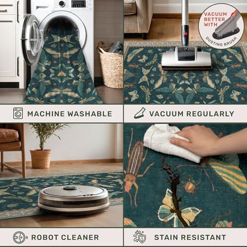 Teal 3x5 Entryway Rug - Image 4
