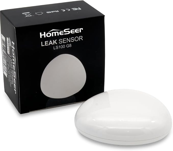 HomeSeer Smart Water Leak Sensor, 800 Series Long Range Z-Wave Technology by HomeSeer