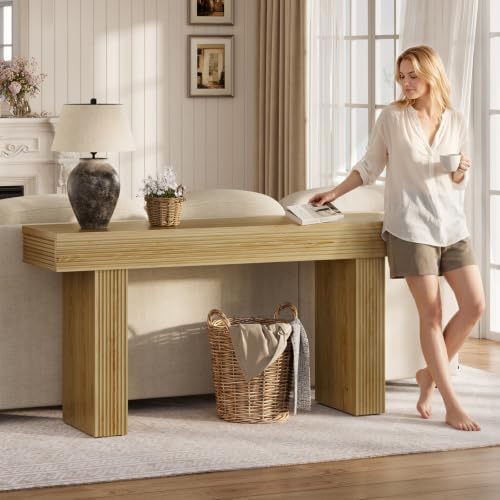 Bestier 63” Console Table, Wood Entryway Table - Image 6