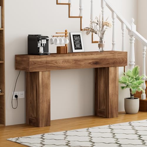 63 Inch Long Console Table, Narrow Rectangular Sofa Table Behind The Couch - Image 5