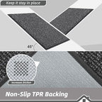 BEQHAUSE Dirt Trapper Door Mat 20"x48", Non-Slip Washable Doormat - Image 6