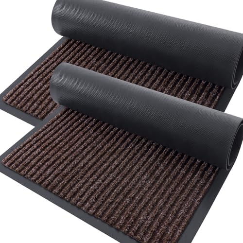 OLANLY 2-Pack Front Door Mats 47x32, Waterproof Heavy-Duty Doormats by OLANLY