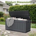 Devoko 78 Gallon Deck Box, Waterproof Resin Outdoor Storage Box - Image 4