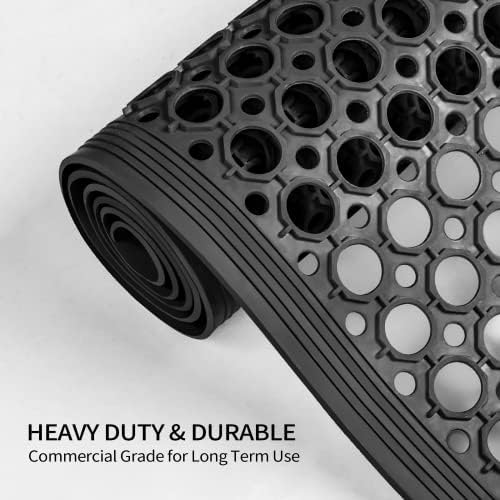 ROVSUN Rubber Floor Mat with Holes, - Image 2