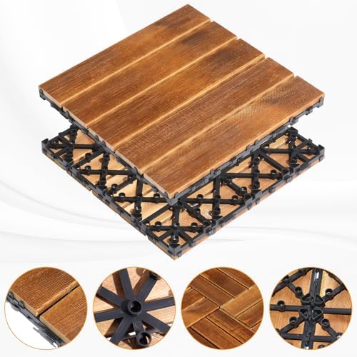Interlocking Deck Tiles, 11.8"x11.8", All-Weather, Composite Deck Tiles - Image 5