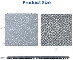 72 Pack Pebble Pattern Plastic Interlocking Deck Tiles - Image 2