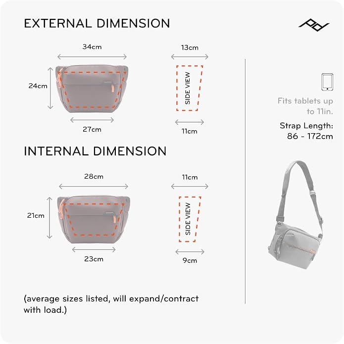 Peak Design Everyday Sling 6L, Padded Adjustable Shoulder Strap - Image 7