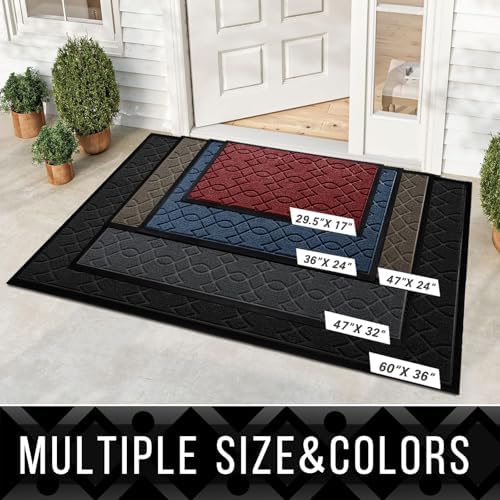 Yimobra Large Door Mat 47x24, All-Season Waterproof Outdoor Doormat - Image 2